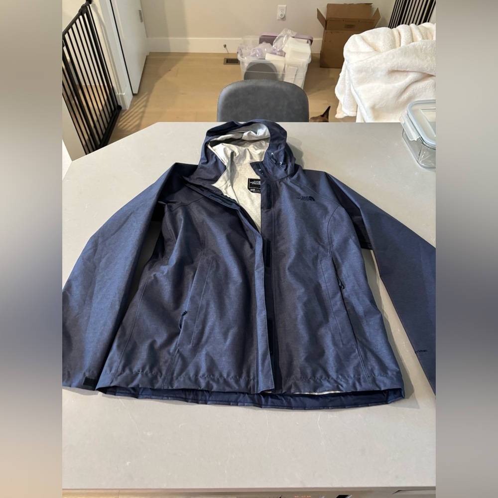 The North Face hooded rain coat
